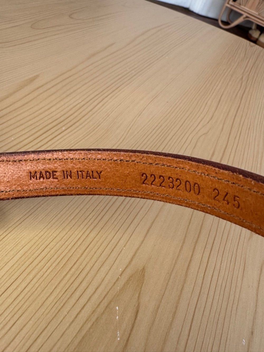 Vintage 80s Ralph Lauren Tan Vaccheta Leather Belt RL Stamp Italy Size 30” - Picture 10 of 11